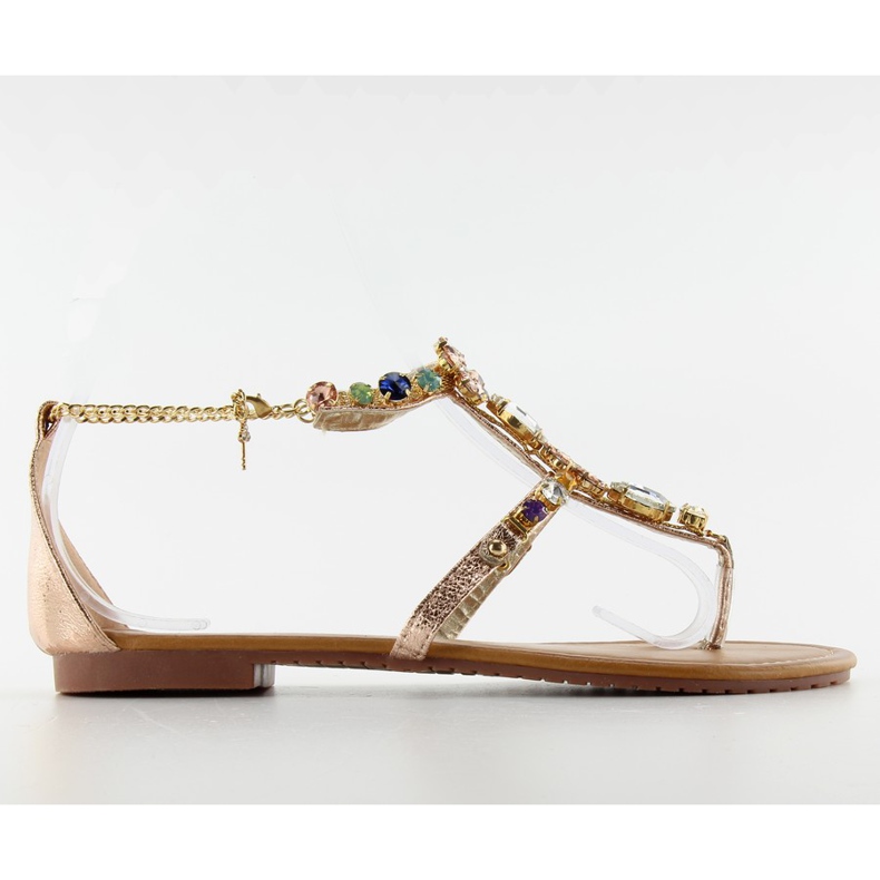 Sandaler med kedja vid fotleden JH37 Pink rosa