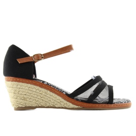 Espadrilles 6M-2 Svarta sandaler