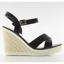 Wedgesandaler sportsula svart