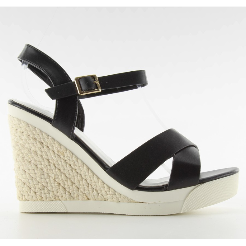 Wedgesandaler sportsula svart