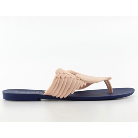 Meliski Slides Flying Heart Km116 Navy / Beig marinblå rosa