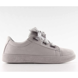 Sneakers med satäng snörning Nb120P grå