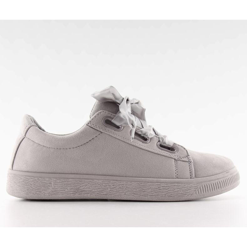 Sneakers med satäng snörning Nb120P grå