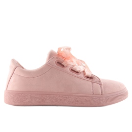 Sneakers med satinsnören Nb120P rosa