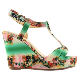 Satin kilasandaler 903 grön