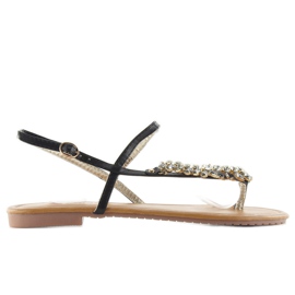 Eleganta sandaler med jh33 svarta stenar