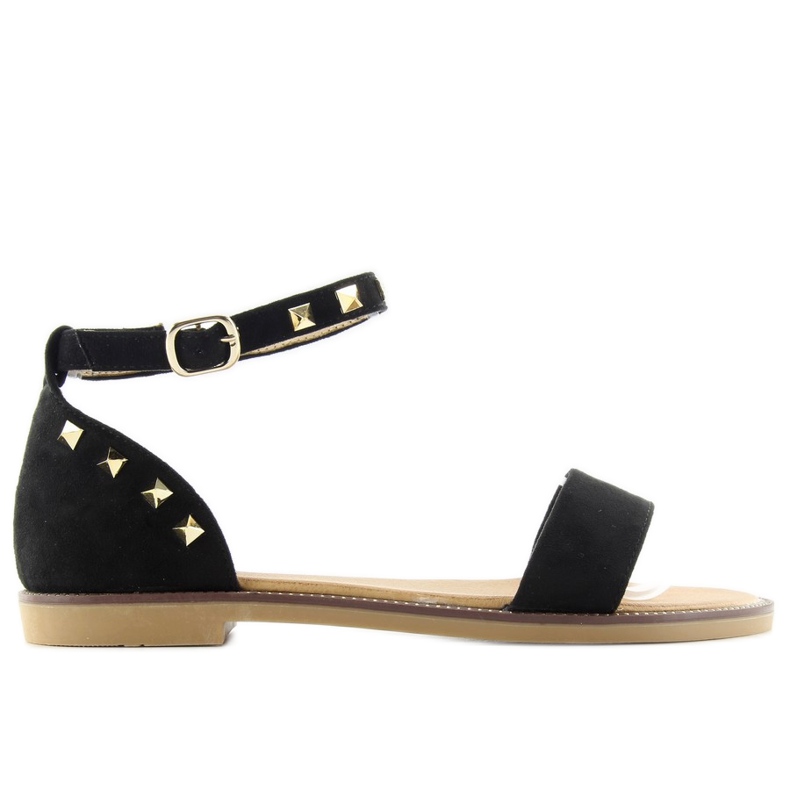 Sandaler med nitar på ankeln s51 svart