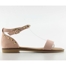 Sandaler med tappar på vristen s51 Rosa