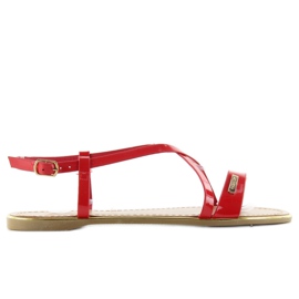 Sandaler med ömtåliga band Lc-89 röd