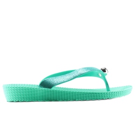 Flipflops med silverkula 9-56 grön