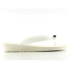 Flipflops med silverkula 9-56 vit