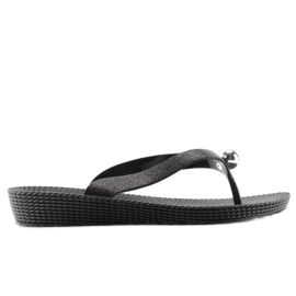 Flipflops med silverkula 9-56 svart