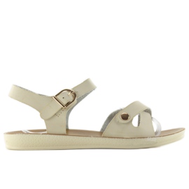 Bekväma damsandaler 761 beige