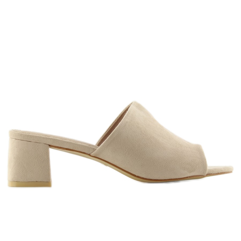 Högklackat mocka BL212 Beige