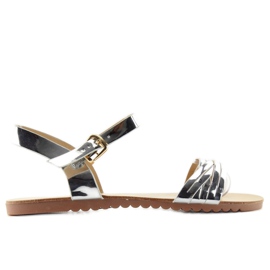 Sandaler med blanka band H8-72 grå