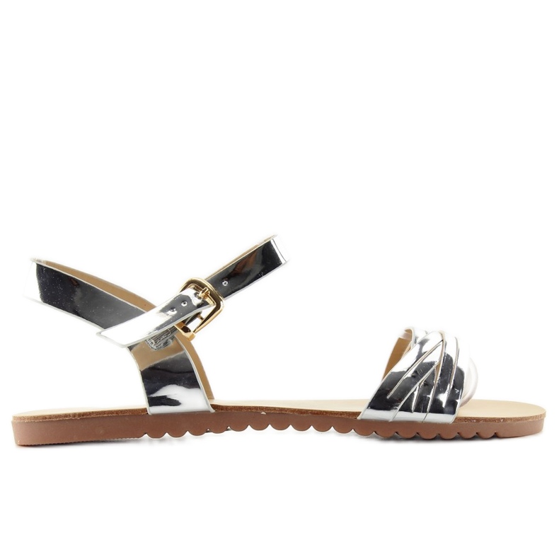 Sandaler med blanka band H8-72 grå