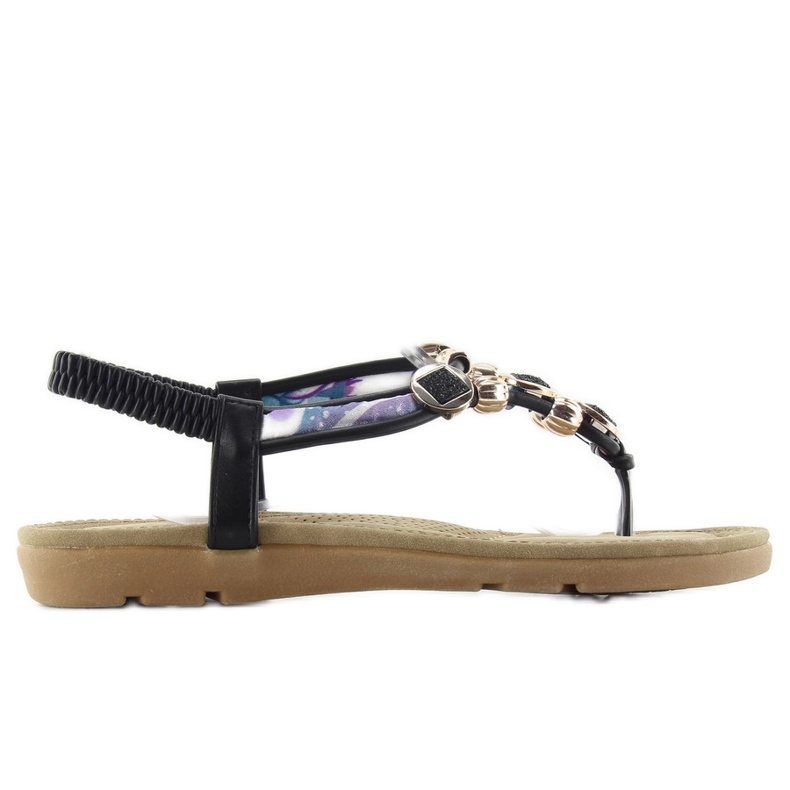 Sandaler på bekväm sula b004 svart