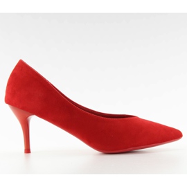 Låga klackar med indragning ll-98p röd