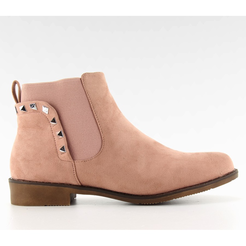 Suede stövlar med F175 Rosa studs