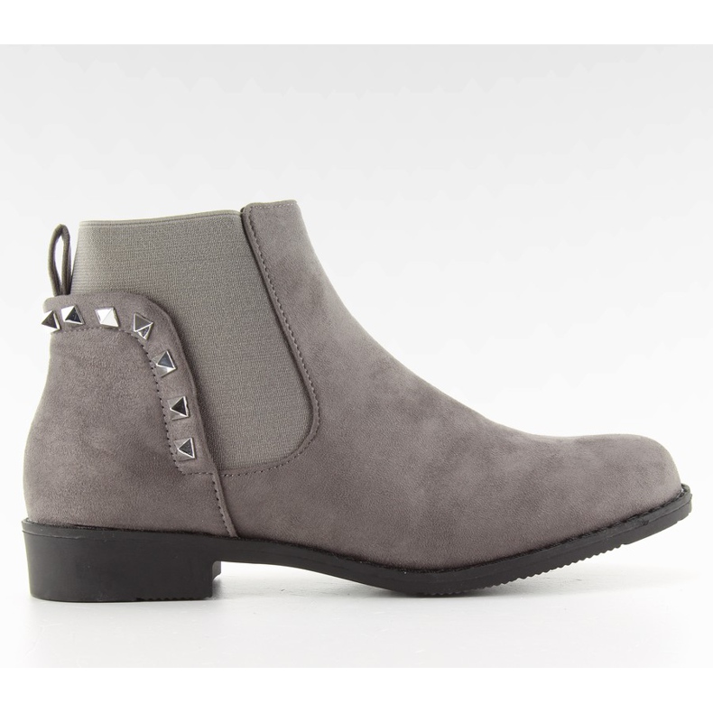 Suede stövlar med F175 Grey studs grå