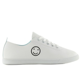 Sneakers med smiley nb105 Vit