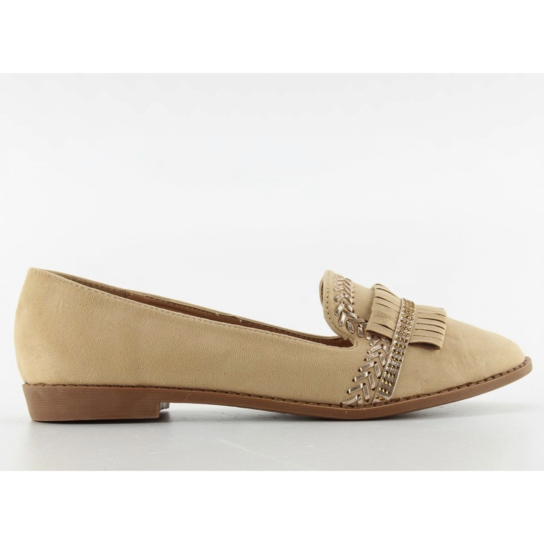 Lordsy loafers dekorerade med sk33p aprikos brun