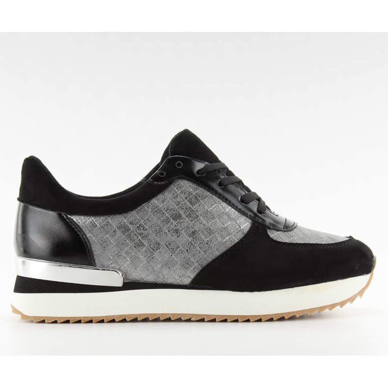 Högsulade sportskor bs072 Svart