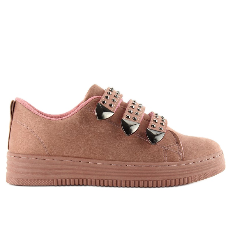 Sneakers med nitar 16-582 Rosa