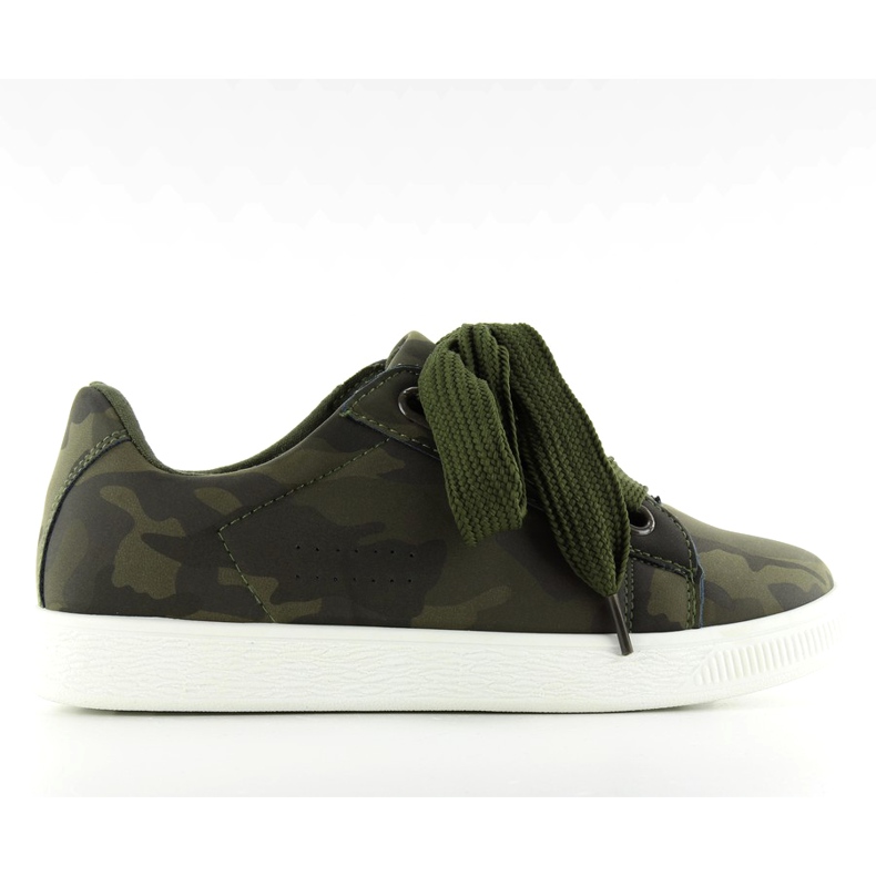 Sneakers med vita sulor zy-7a733 grön