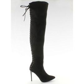 Lace-up lår rygg SY-12 Svart