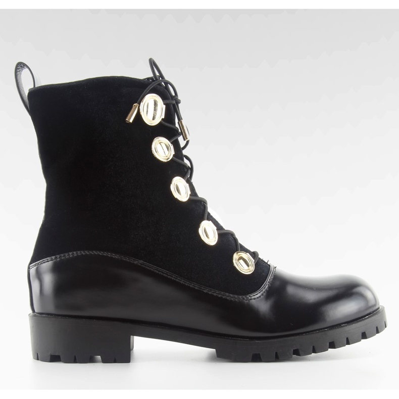 Velourarbetare med knappar R113p svart