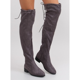 Over-knee boots mocka PE113p grå