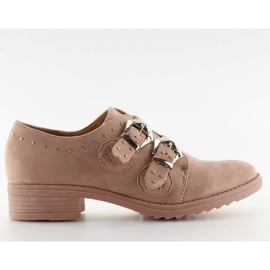 Kvinnors mockasiner med rosa dubbar FM217-34 Pink