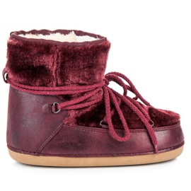 Ideal Shoes Claret snöstövlar röd