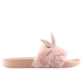 Tofflor Med Päls Och Rosa Skador 58-21