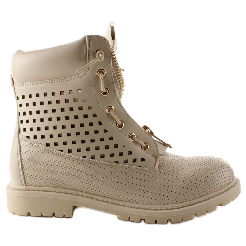 Genombruten balmanki gulddragkedja R103 Beige