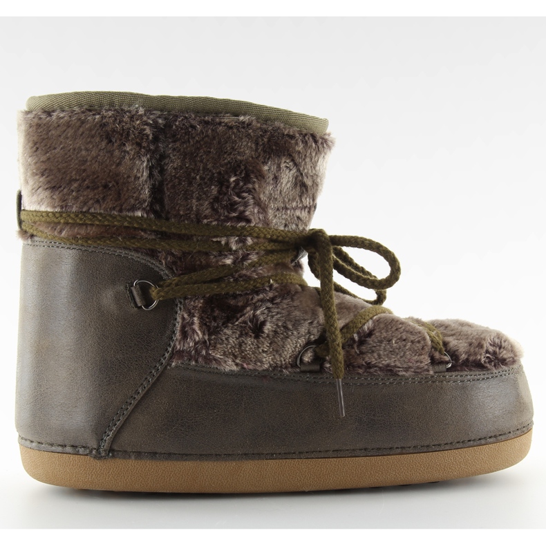 Snöflingor måne med pälsbrun hw9501 Kaki