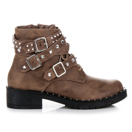 Cink Me Låga Arbetare Med Dubbar brun