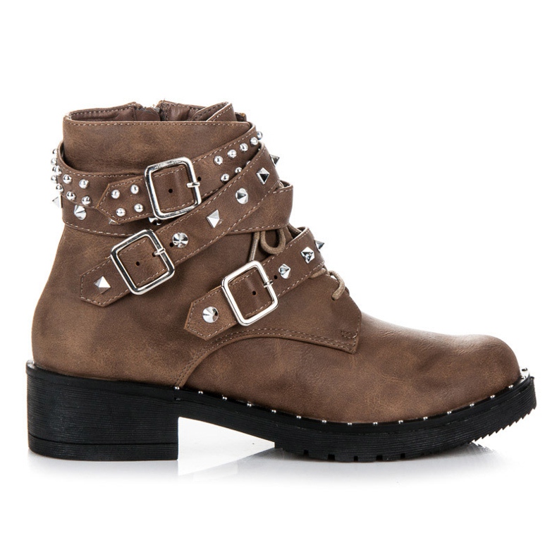 Cink Me Låga Arbetare Med Dubbar brun