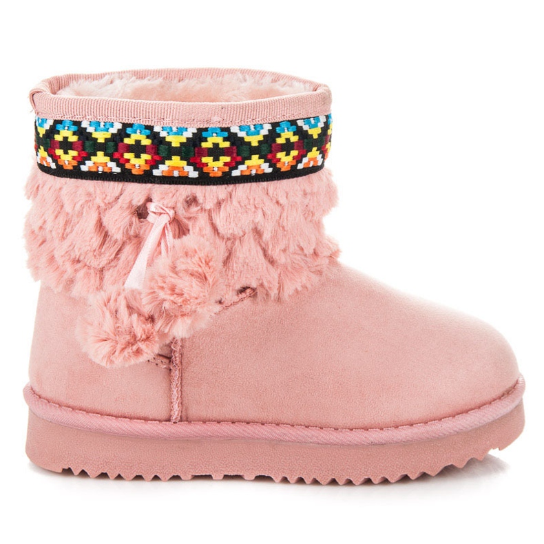 Kylie Snow Boots With Pompoms rosa