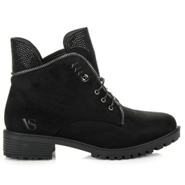 Vices Snygga snörstövlar svart