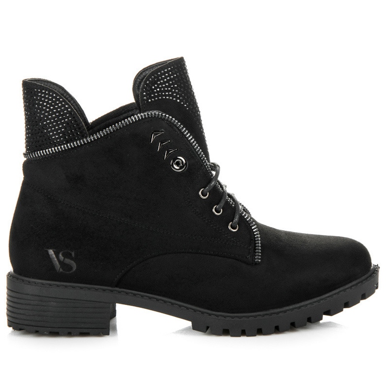 Vices Snygga snörstövlar svart