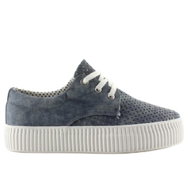 Högsulade sneakers K1720301 Jeans blå