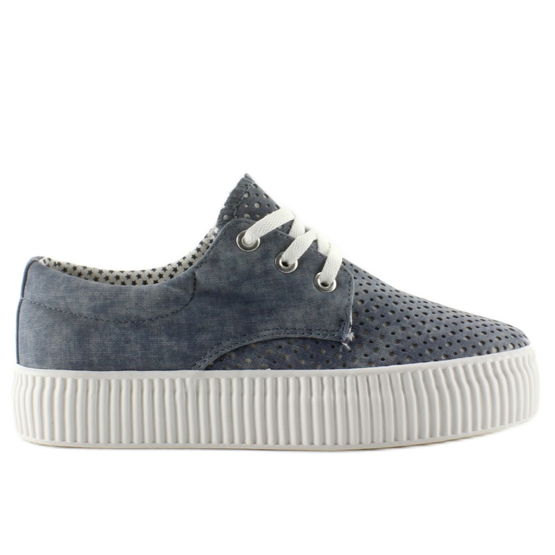 Högsulade sneakers K1720301 Jeans blå