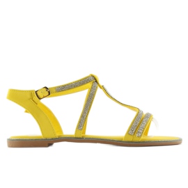 Sandaler dekorerade med cubic zirconias YH-2H017 gul