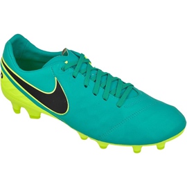 Nike Tiempo Legacy Ii Fg M 819218-307 fotbollsskor marinblå, grön, gul blå