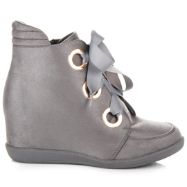 Kylie Ankelkängor med band grå