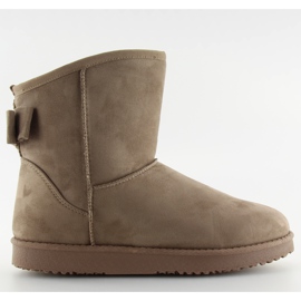 Emusy snöskor med beige kaki rosett