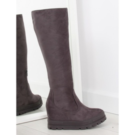 Grå Wedge boots grå M272p grå
