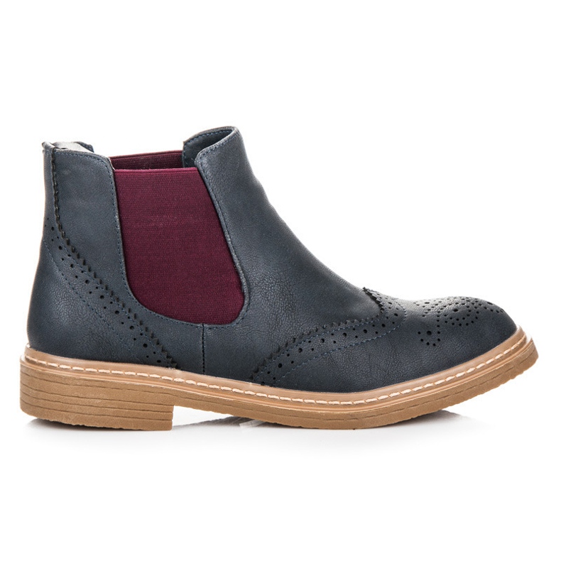 Fashionabla Kylie Chelsea-stövlar blå